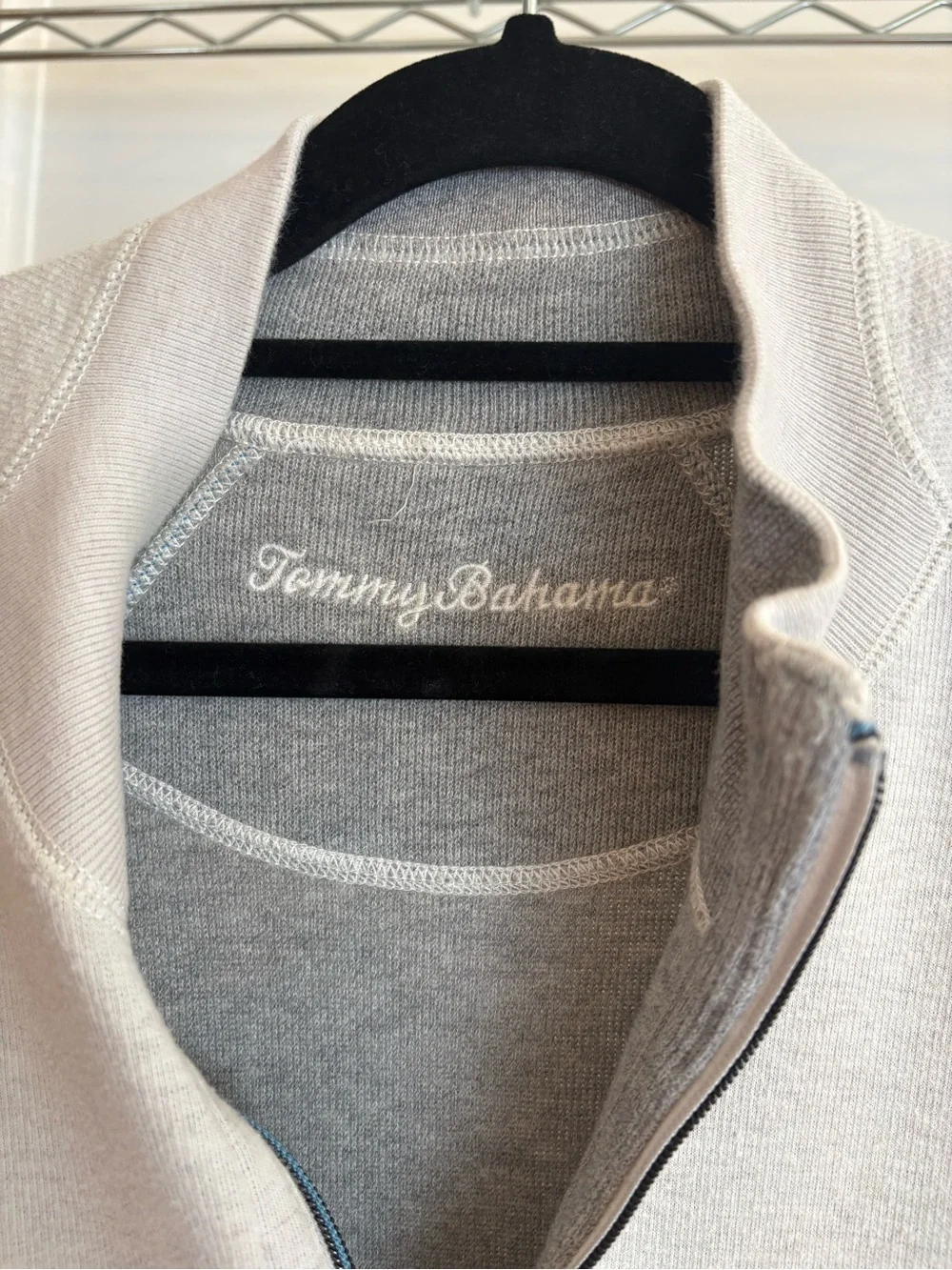 Tommy Bahama Quarter-Zip Sweater Pullover - Cream